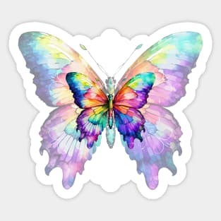 Enchanting Butterfly Watercolor Art Print Sticker